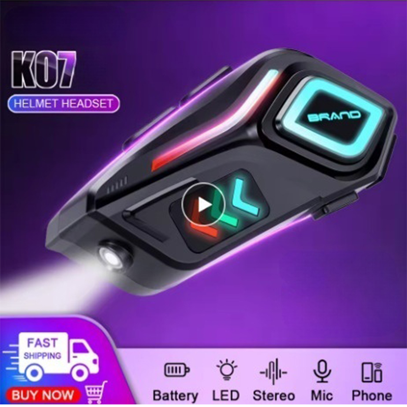 Intercom Headset Helmet - Helmet Bluetooth K07 Headset Wireless Motorcycle