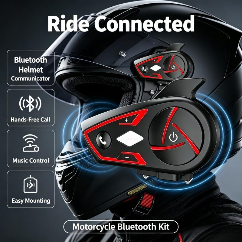 Intercom Headset Helmet - 1000M Range Bt5.0 S3 Helmet Headset