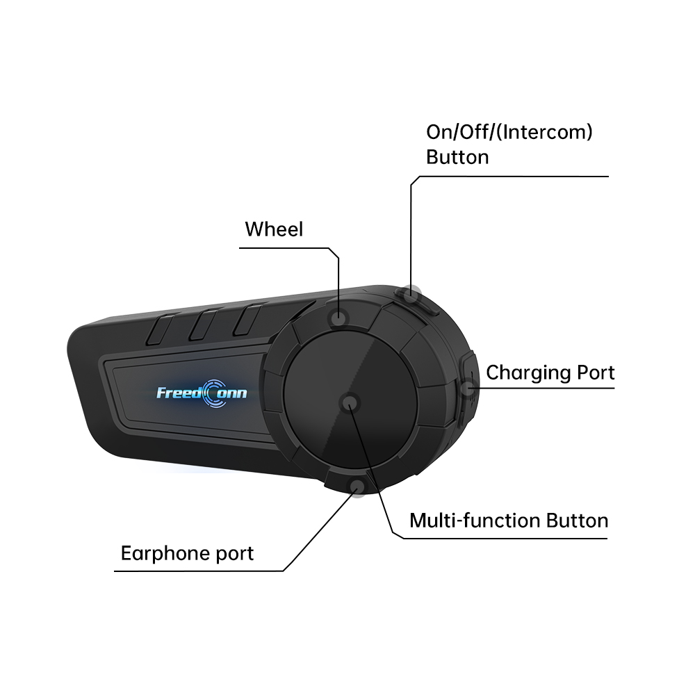 Intercom Headset Helmet - FreedConn KY PRO Motorcycle Helmet Bluetooth