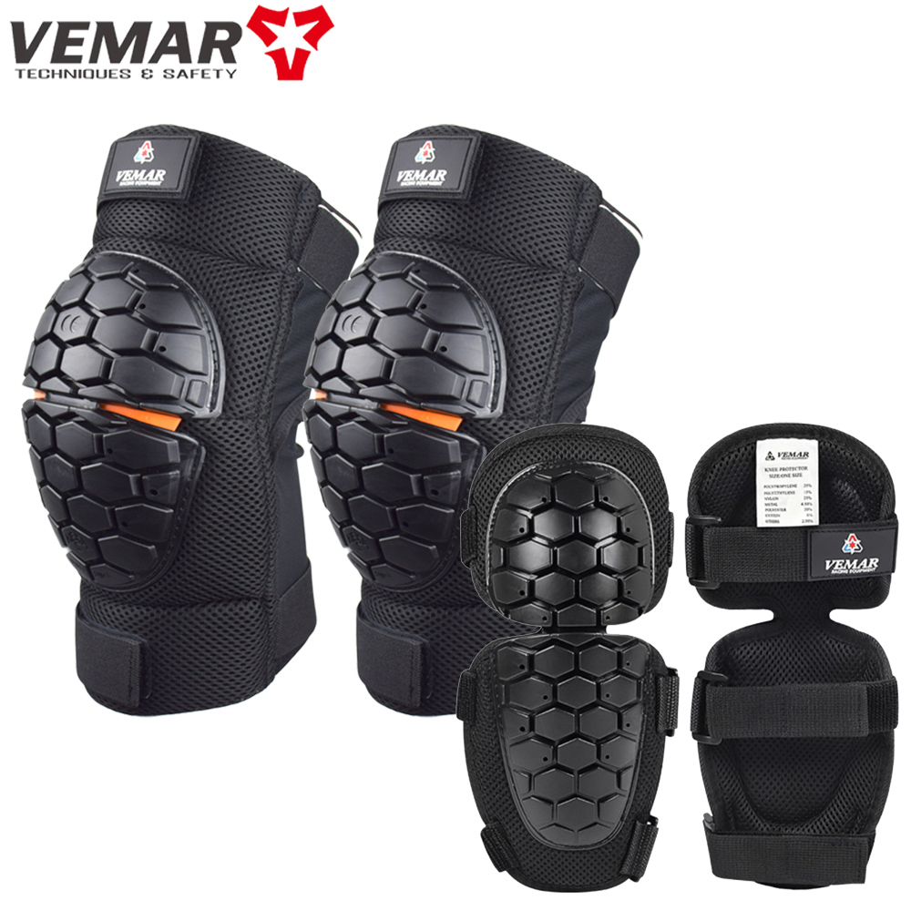 Motorcycle Gear Alpine - VEMAR Motorcycle Knee Elbow Pads Set