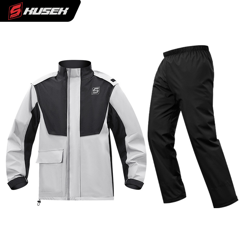 Motorcycle Rain Suit - 2-Piece Motorcycle Rain Suit for Adults,