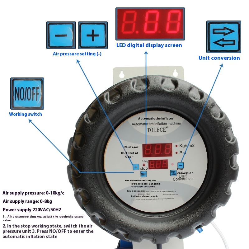 Fully Automatic Car Tire Infla - Tyre Pressure Gauge recension och pris