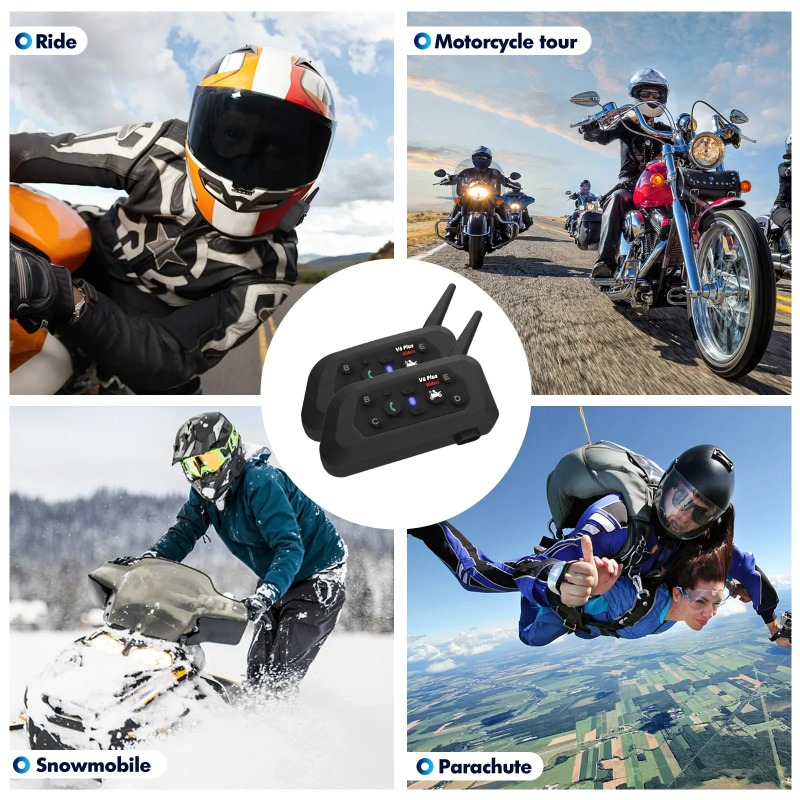 2026 NEW V6 PRO+ BT5.1 6 Rider - Intercom Headset Helmet recension och pris