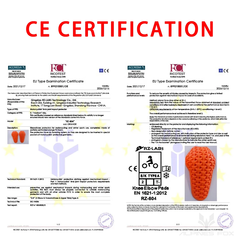 CE Level 2 Certified Motorcycl - Motorcycle Gear Alpine recension och pris