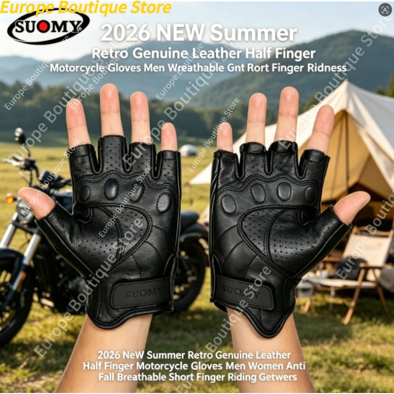 Retro Half Finger Motorcycle G - Motorcycle Gear For Summer recension och pris