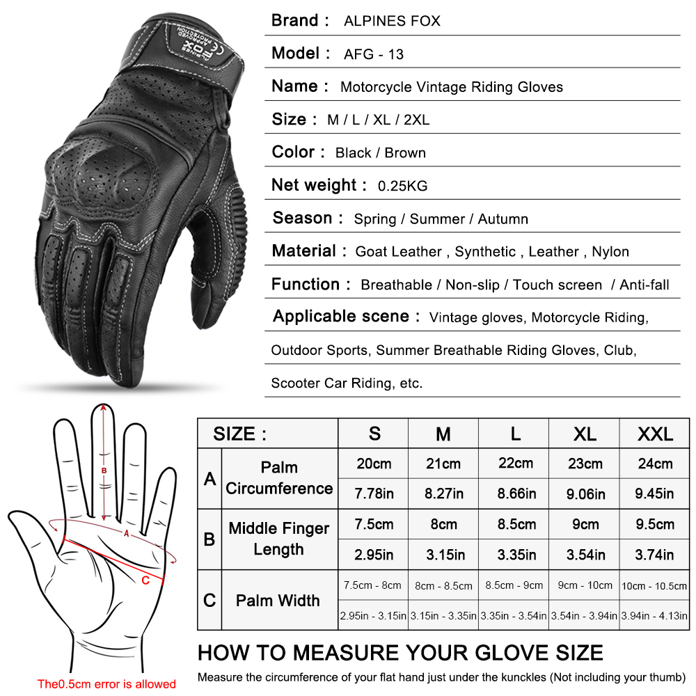 Vintage Motorcycle Gloves Genu - Motorcycle Gear Alpine recension och pris