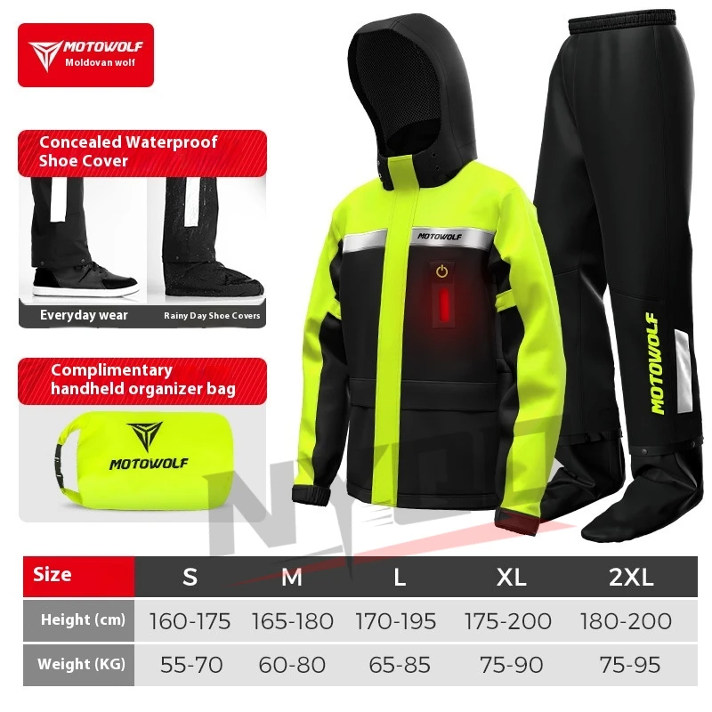 Motowolf Motorcycle Rain Coat  - Motorcycle Rain Suit recension och pris