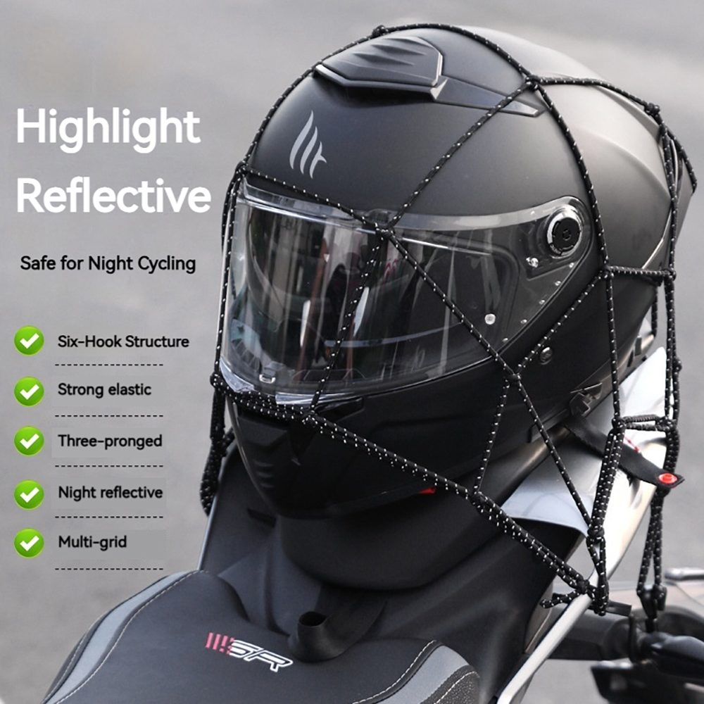 6 Hooks Luggage Net Protective - Motorcycle Gear Helmets recension och pris