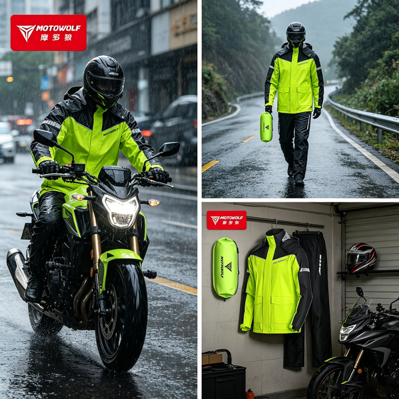 MOTOWOLF Motorcycle Raincoat A - Motorcycle Rain Suit recension och pris