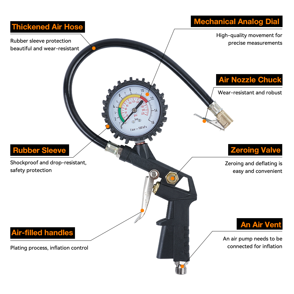 Tire Pressure Gun 0-16Bar/0-22 - Tyre Pressure Gauge recension och pris