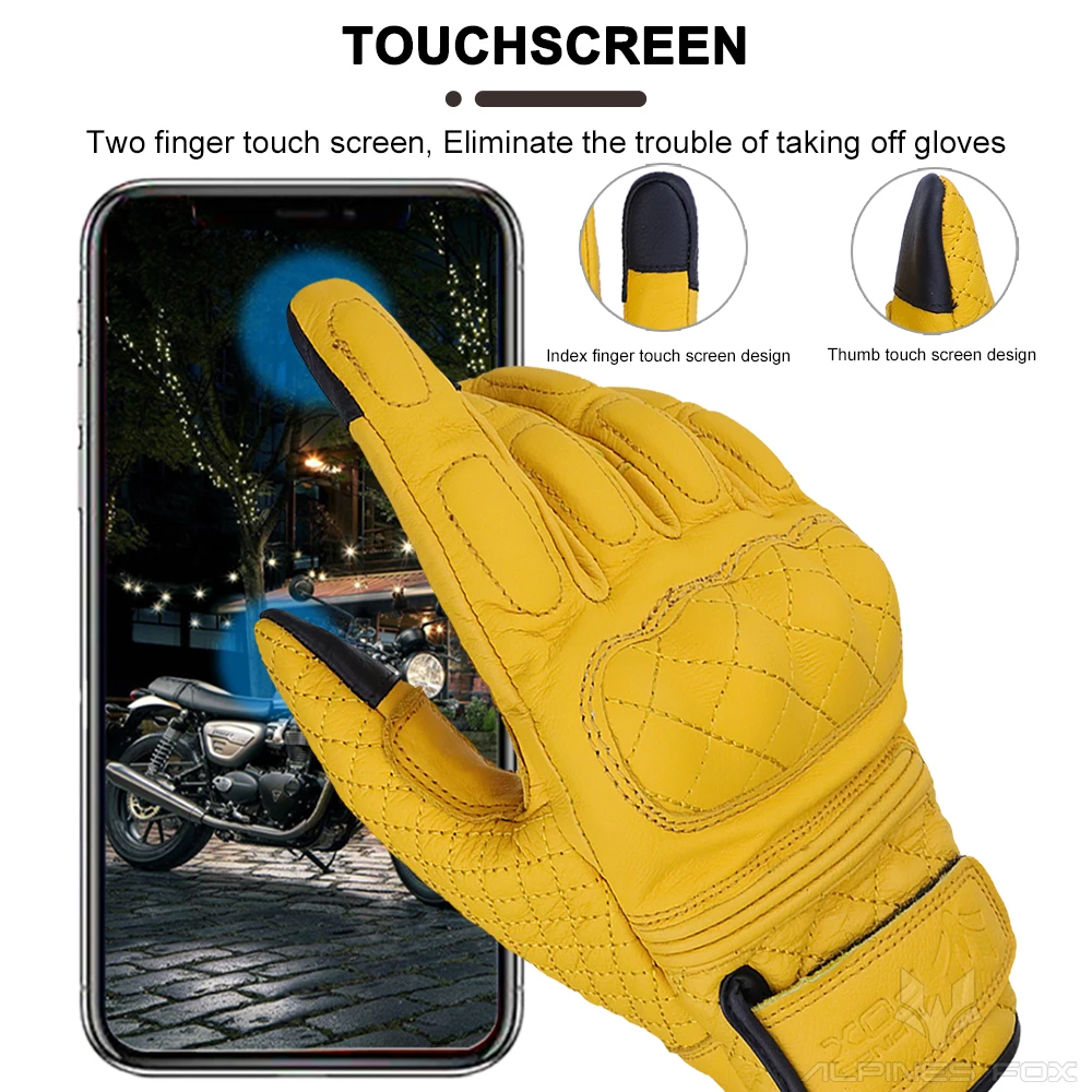 Retro Motorcycle Gloves Real L - Motorcycle Gear Alpine recension och pris