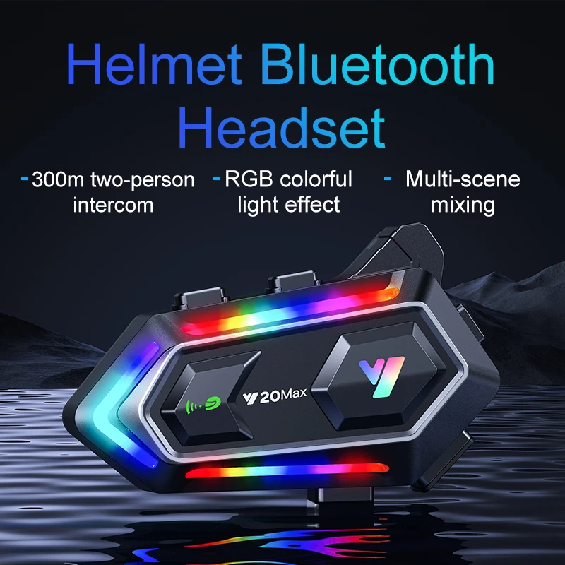 Y20 MAX Motorcycle Helmet Blue - Intercom Headset Helmet recension och pris