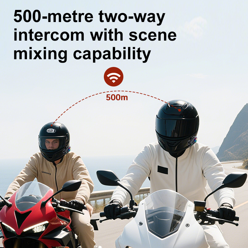 Two-Way 500m Bluetooth Interco - Intercom Headset Helmet recension och pris