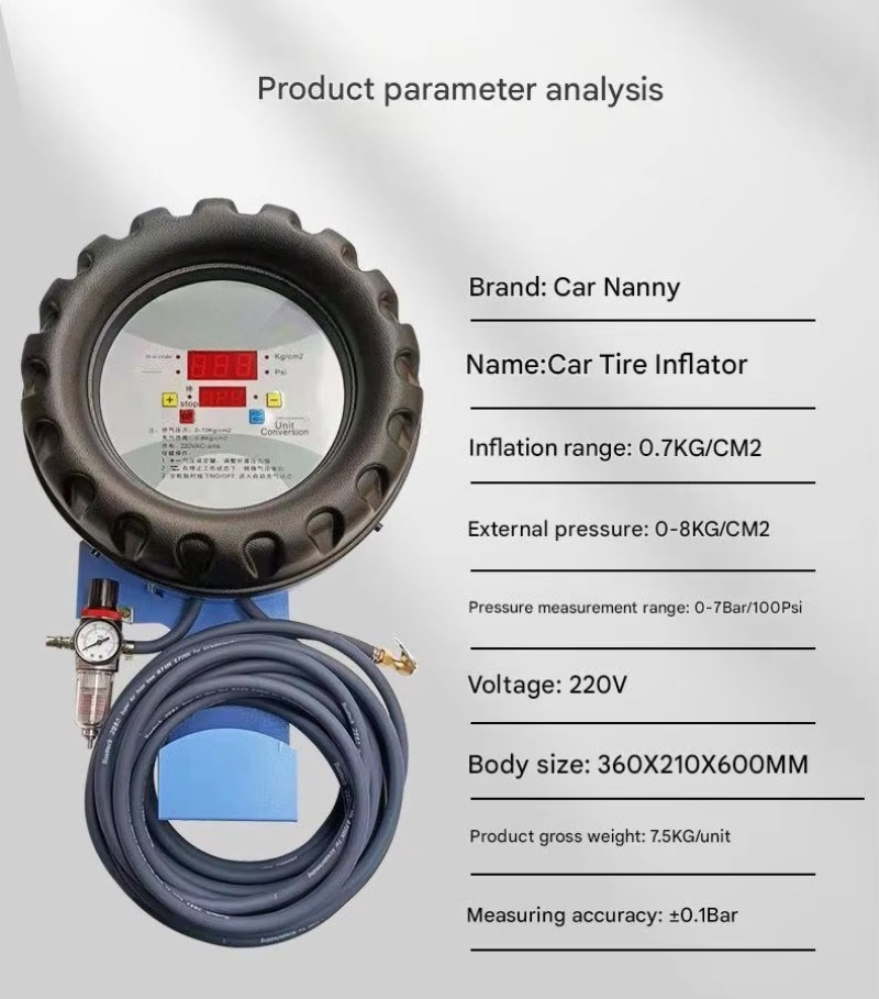 Automatic Metal Tyre Inflator  - Tyre Pressure Gauge recension och pris